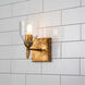 Fun Finial 1 Light Gold Leaf with Antique Wall Sconce Wall Light